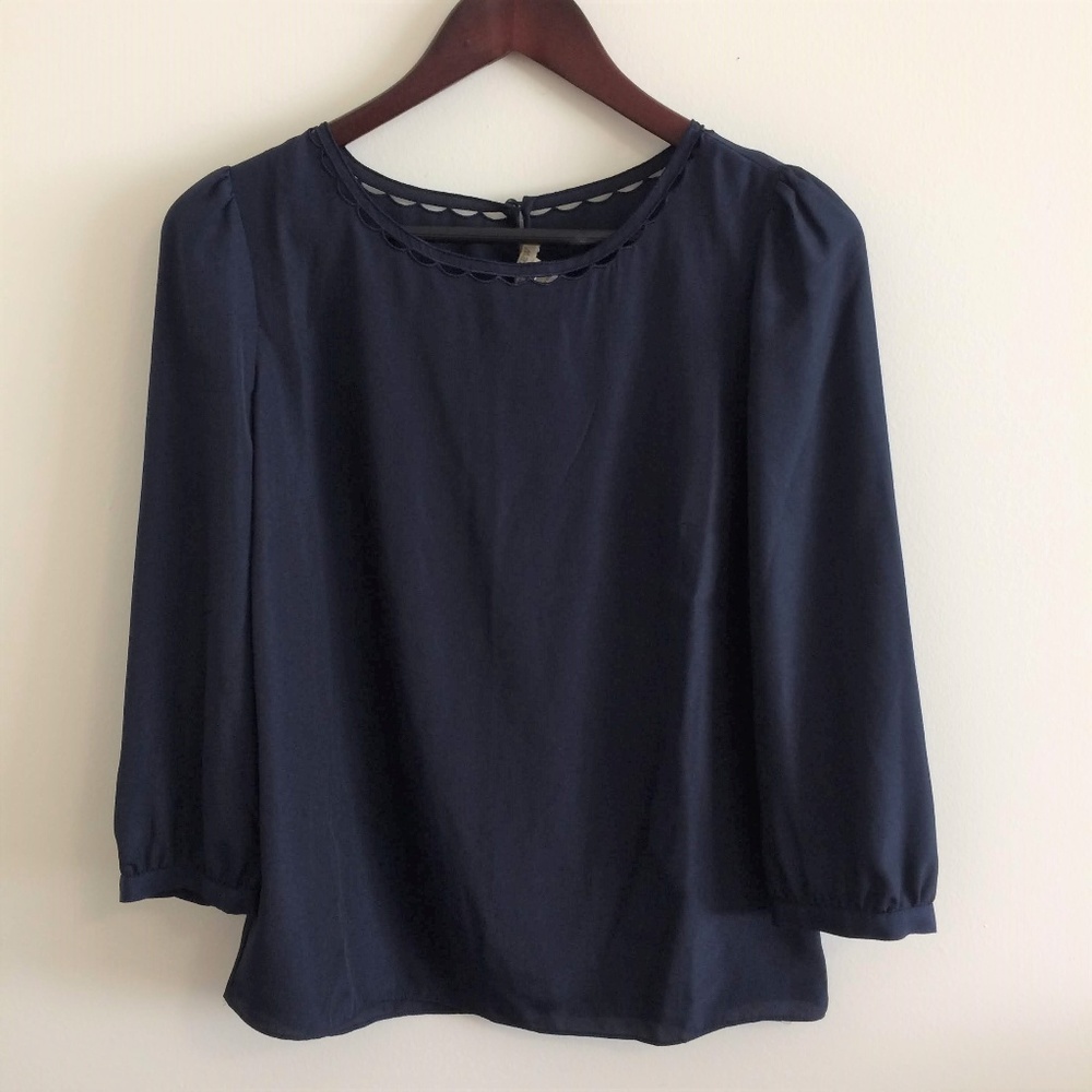 J.Crew Factory Scalloped Collar Shirt